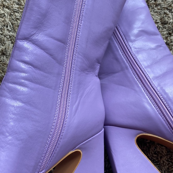 DOLLS KILL Lilac That Mystique Platform Boots Vegan Leather Size 8 Daphne Blake - Picture 8 of 9